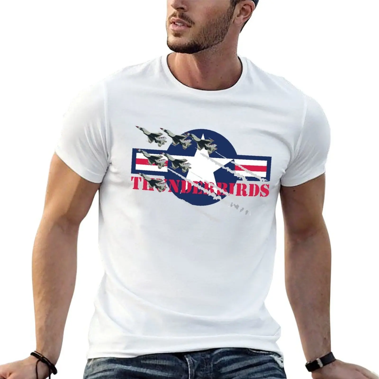 USAF Thunderbirds T-Shirt croswit shirt man luxury designer big and tall t shirts for men