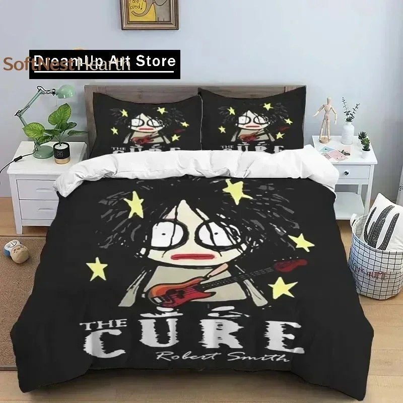 2026 Rock Band T-The Cure Logo Sheets Quilt Covers Bedding Dormitory Sheets Three-piece Bedding Set Three-piece Soft Warm Beddin
