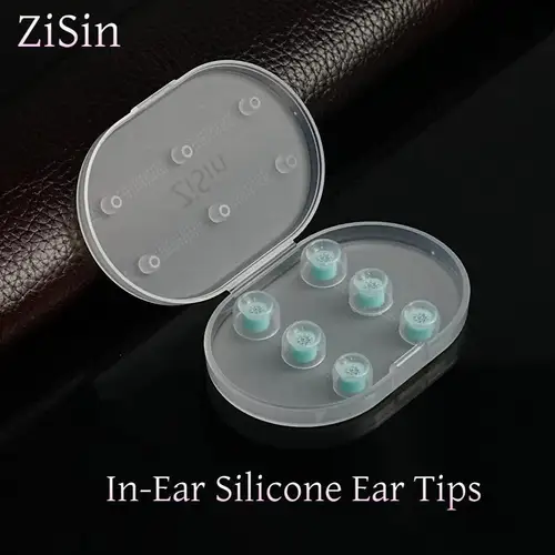 Imagen 2 del producto ZiSin-almohadillas originales reemplazables de silicona para auriculares, 3 pares para tamaño S/M/L, accesorios para auriculares con cable