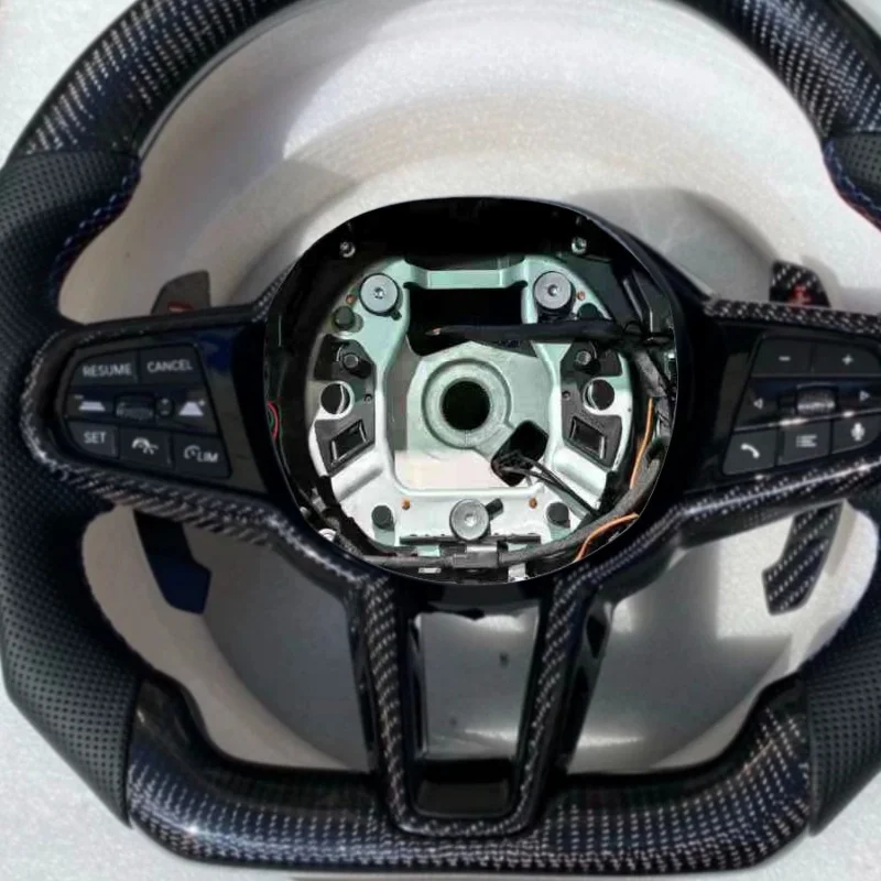 Car Steering Wheel Carbon Fiber Leather For BMW G01 G02 G05 G31 G32 G82 G42 G14 G20 G21 G80 G26 G30 Steering Wheel Accessories