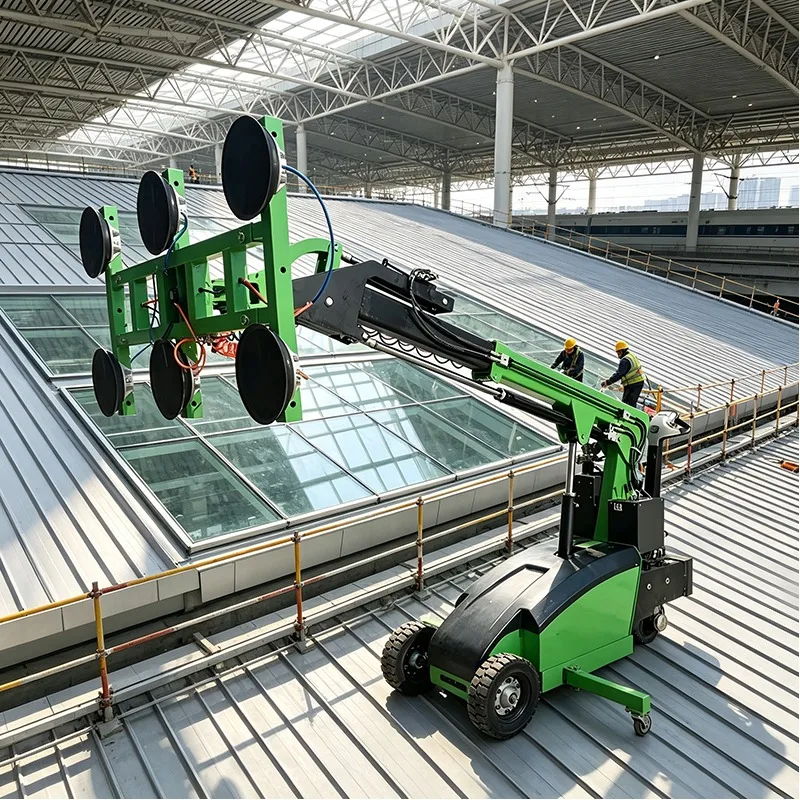 Glass Panel Installation Machine Hydraulic Vacuum Glass Lifter for Tempered Glass and Curtain Wall Handling