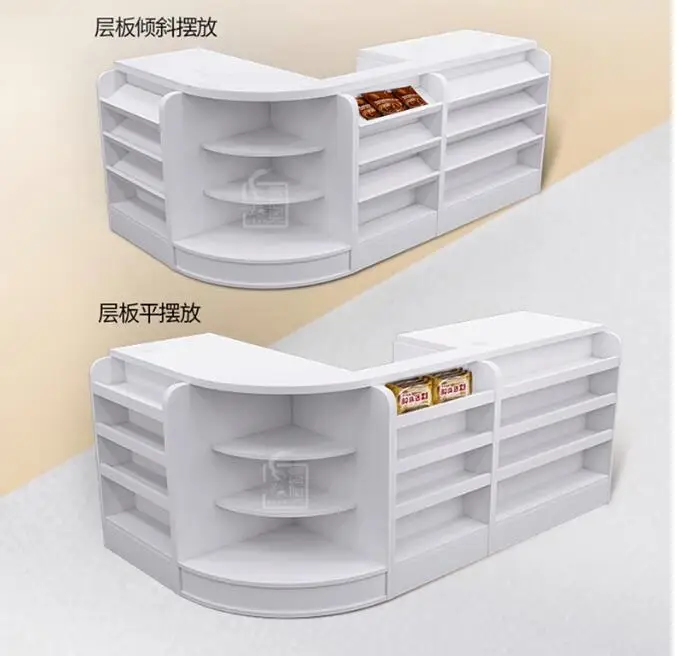 

Supermarket checkout Solid wood shop small counter snack mother and baby pharmacy stationery fruit convenience store corner bar