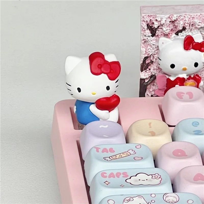 

Hello Kitty ESC Thick Resin Keypads Cute Cartoon Keycaps Furniture Decorations Desktop Ornaments Women Accessories Holiday Gift
