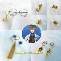 Vtuber Hololive Ike Eveland Luxiem Cosplay Glasses Brooch Earrings Vtuber Ike Eveland Cosplay Accessories Props