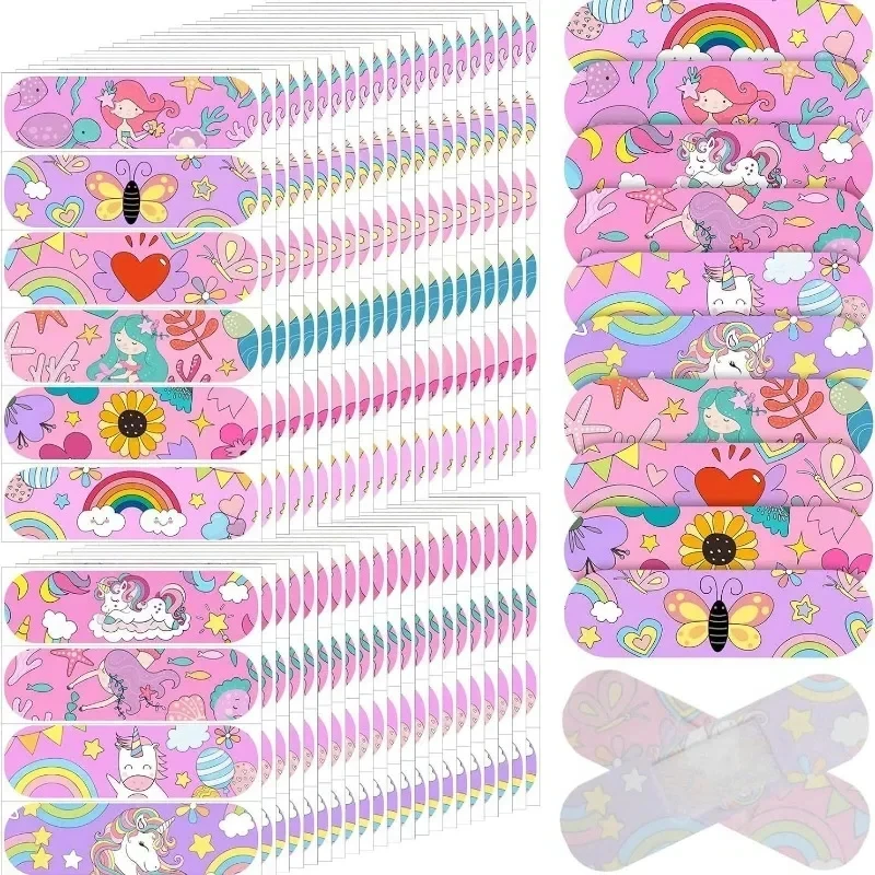 50pcs/set Cartoon Girls Band Aid Wound Dressing Patch Cute Pink Plaster for First Aid Strips Adhesive Bandages Woundplast