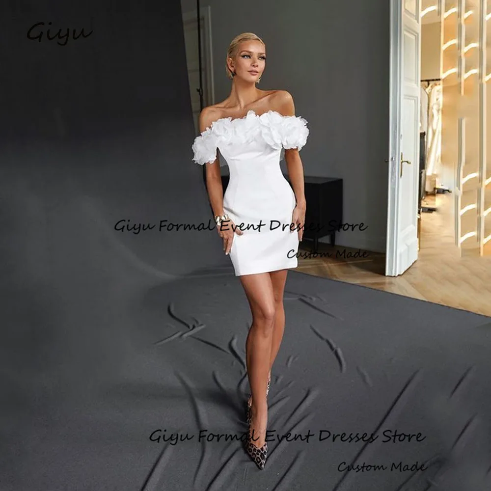 

Giyu Sexy 3D Followers Prom Gown Straight Mini-Length Above Knee Cocktail Dress Party Dress летнее платье женское 2024