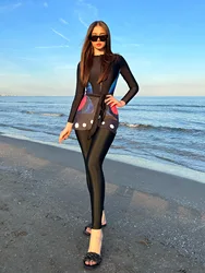 Costumi da bagno musulmani per donna, Burkini, abbigliamento da spiaggia, tute da sub per la protezione solare, stampa a farfalla, sciarpa per la cura, estate, Set da 3 pezzi