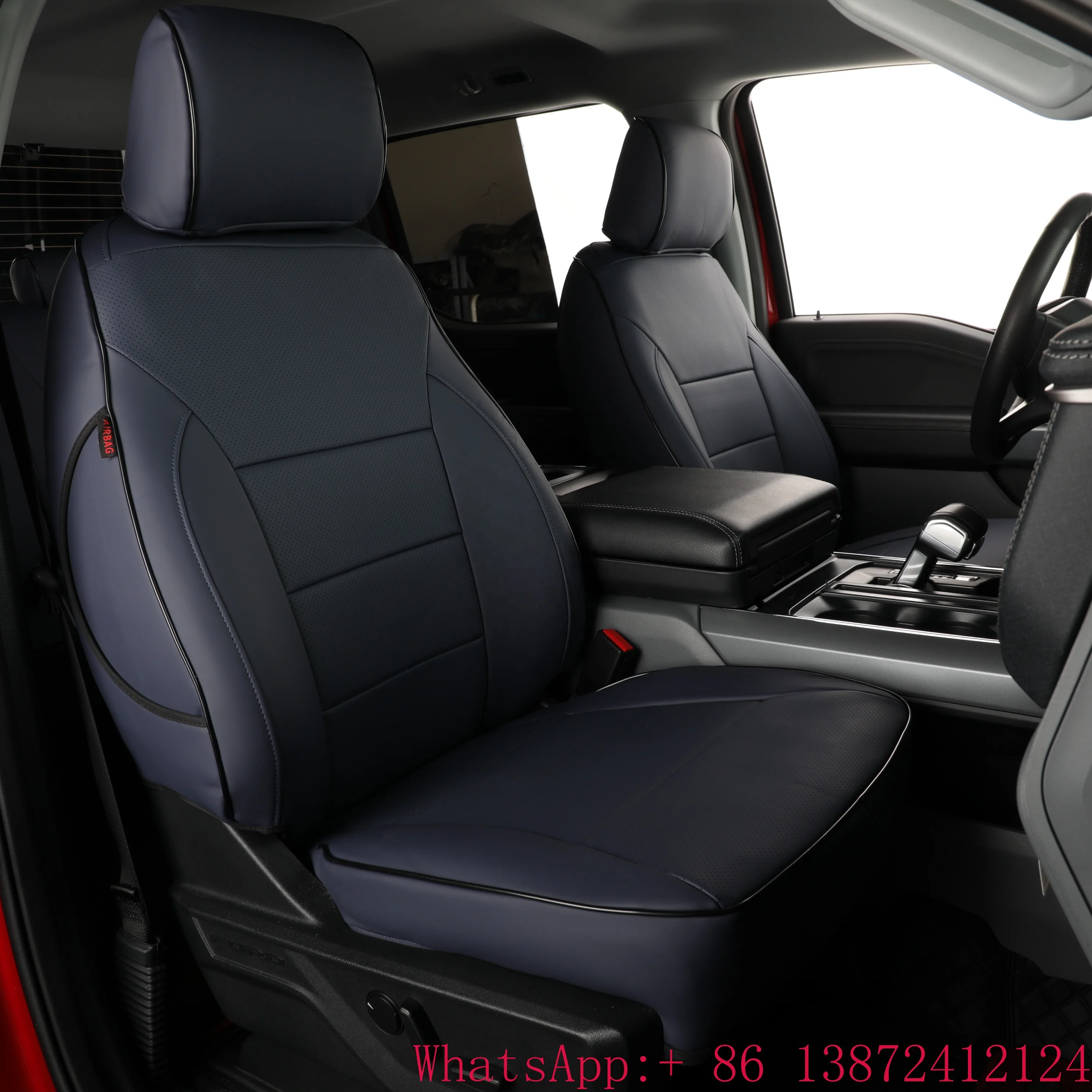 EKR Custom Fit Seat Covers for Select 2021-2024 4Dr Ford F150  Lightning Flash F-150 SuperCrew XL XLT  F-250/350/450 CrewCab