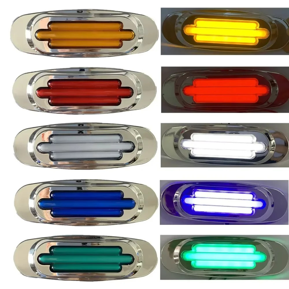 20PCS 12-24V 16LED Luce di posizione laterale per auto Camion Illuminazione Rimorchio Indicatore di segnale laterale Lampada Camion Camion Caravan Luce anteriore posteriore
