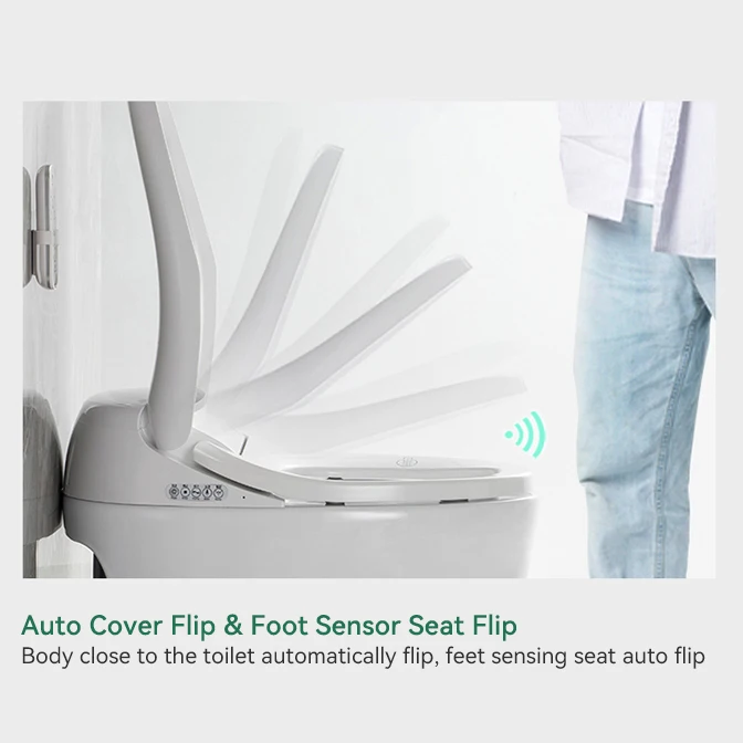 High End Automatic Flush Sanitary Ware Automatic Toilet Bowl Bathroom Water Closet Wc Intelligent Smart Toilet for Home