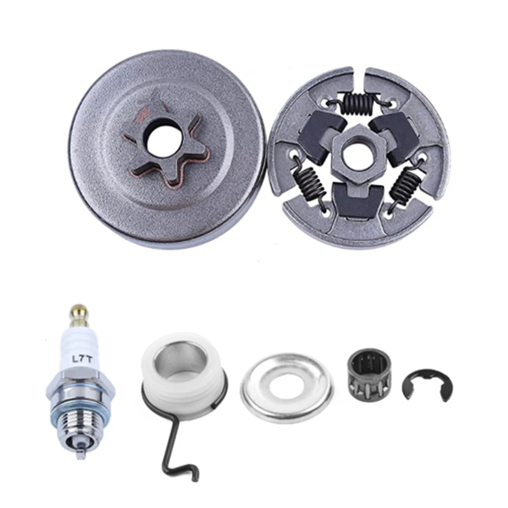 Chainsaw Sprocket and Clutch Kit 3/8 Washer E Clip for MS017 MS018 MS170 MS180 MS250 Bearing Worm Gear Spare Parts