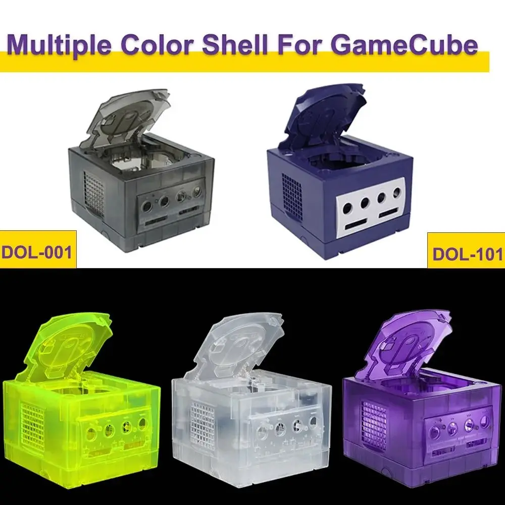เปลี่ยนสวมใส่คอนโซลโปร่งใสหลายสีเกมคอนโซลเกมเปลือกสําหรับ Gamecube/NGC