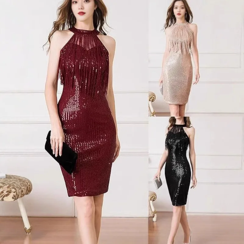 European American Women's Sleeveless Formal Party Dress for Evening Parties Proms Weekend Gatherings Formal Events