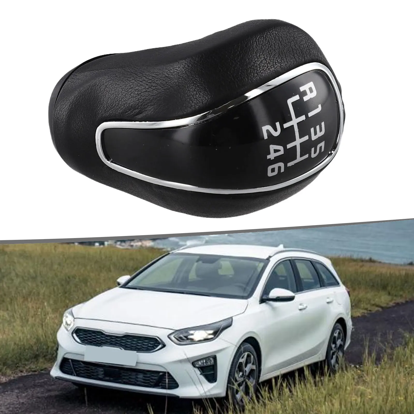 

Black Speed Gear Knob Gear Shift Head Universality 14MM Shifting 43711-AA00 43711-AA00 DAAB Chrome Accents For Hyundai