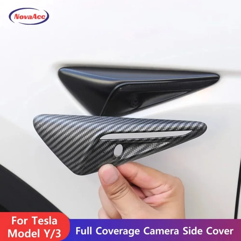 

Full Coverage Camera Side Cover For Tesla Model Y Juniper 2025 Model 3 Highland 2024 2025 ABS Anti-Scratch Car Camera Protection
