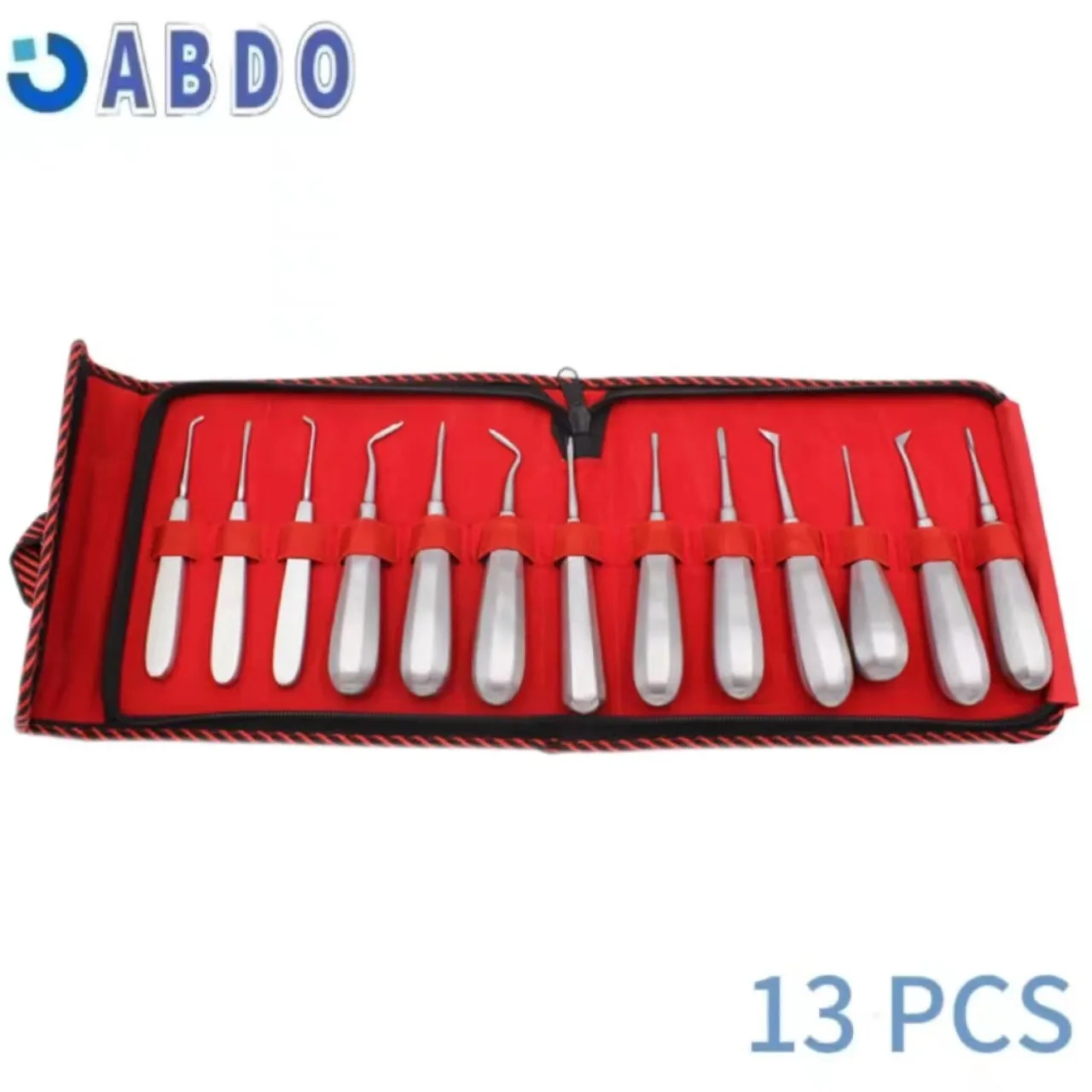 

Dental 13pcs Elevator Set Made In Pakistan Teeth Extraction Tooth Extracting Forceps Stainless Steel Curved Root Lift Elevator