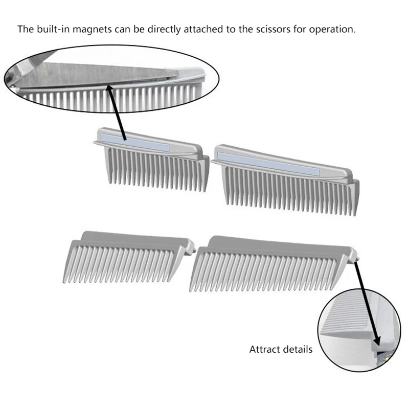 

Home Hairdressing Comb Hair Salon Hair Cutting Magnet Comb Used On Scissors Professional Styling Hairdressing Tool