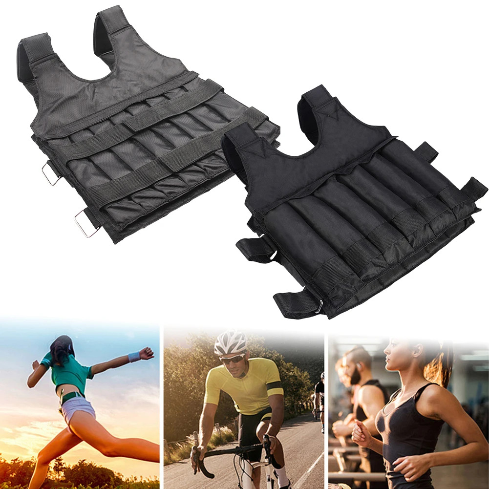 Chaleco ponderado Chaleco con soporte de peso Chaleco para correr de tela Oxford Chaqueta de peso cómoda Chaleco de entrenamiento de pesas para entrenamiento de fuerza