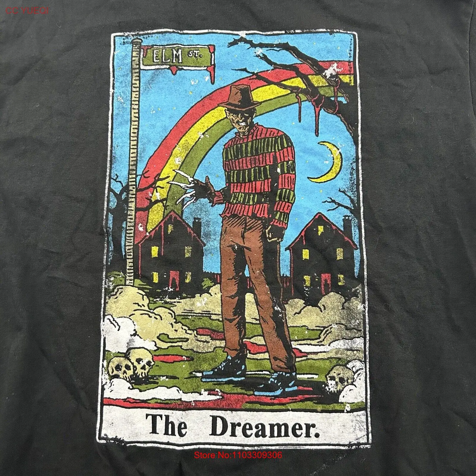 NEW Nightmare on Elm St. Dreamer Short Sleeve T Shirt Men's Large Black $27