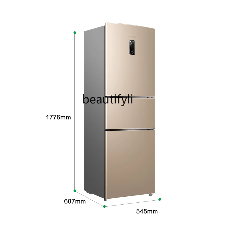 BCD-221WD16NY three-door refrigerator, household silent air cooling, energy saving and frost-free