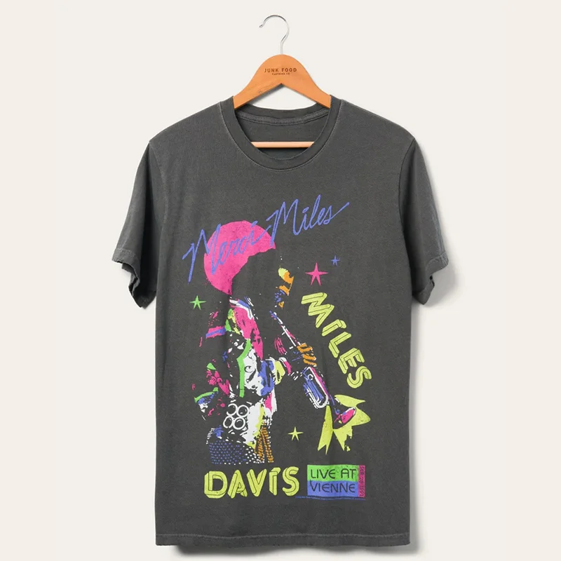 

Футболка с коротким рукавом из чистого хлопка с прямым принтом Miles Davis Jazz Musician Ro Music, молодежная модная летняя футболка с защитой от морщин