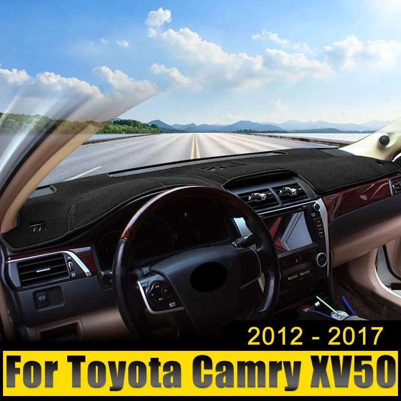 

For Toyota Camry XV50 Hybrid 2012 2013 2014 2015 2016 2017 Car Dashboard Cover Avoid Light Sun Shade Anti-UV Carpet Non-Slip Mat