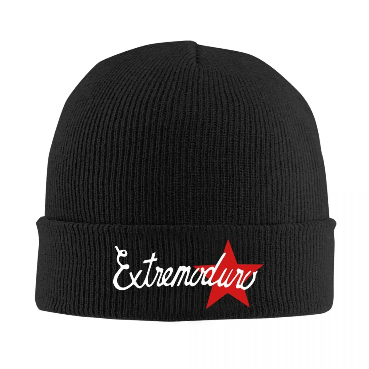 Extremodura topi Bonnet rajut, topi hangat Logo 100% katun tetap modis