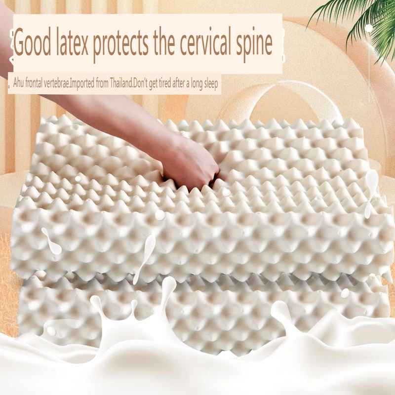 Natural Latex Neck Pillow Pressure Relief Pillow Adult/Child Health Sleep Pillow Cervical Sleeping Pillow