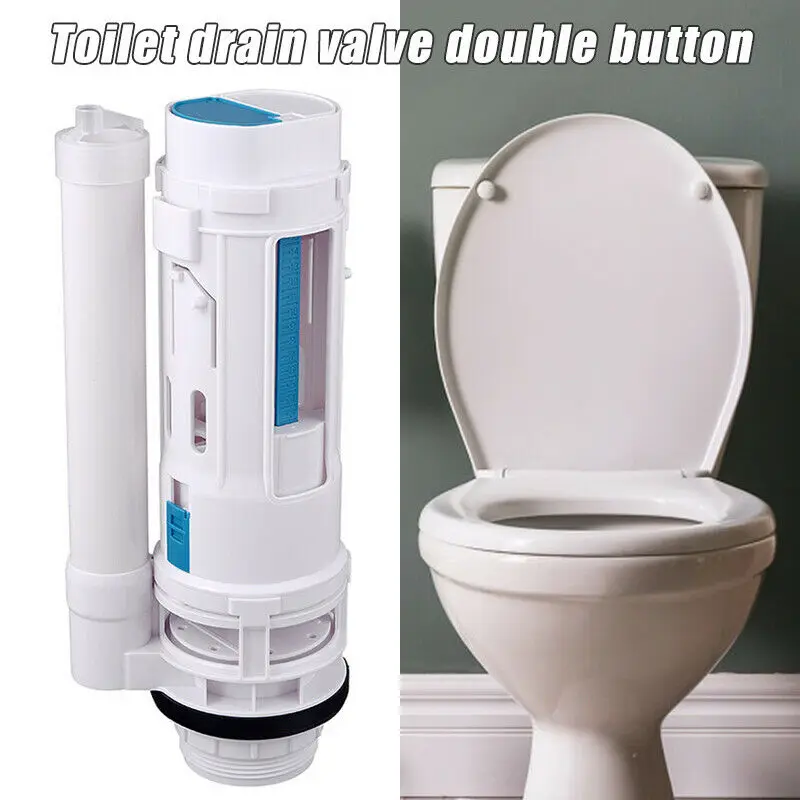 Split Toilet Drain Valve Two-button Toilet Water Outlet Valve Dual Flush Fill Water Tank Fittings Drain Flush Cistern Valve