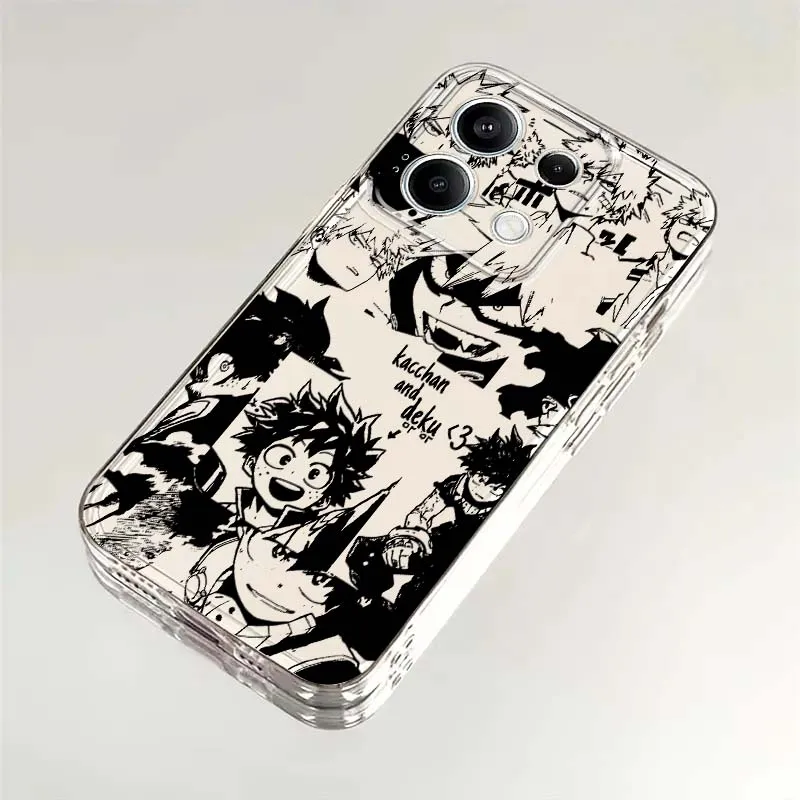 

My H-Hero Art A-Academias For Xiaomi Redmi 10 11 K30 K40 K50 K60 K70 Pro Prime Plus Ultra Zoom 5G TPU Transparent Phone Case