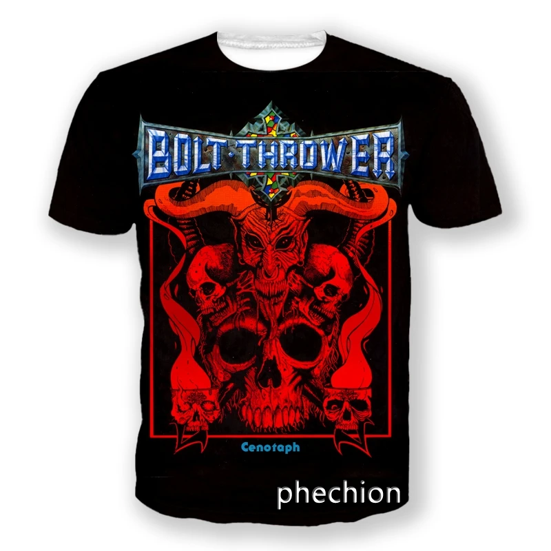 phechion New Fashion Men/Women Bolt Thrower 3D Print Short Sleeve T-Shirt Casual Hip Hop Summer T Shirt Tops S140