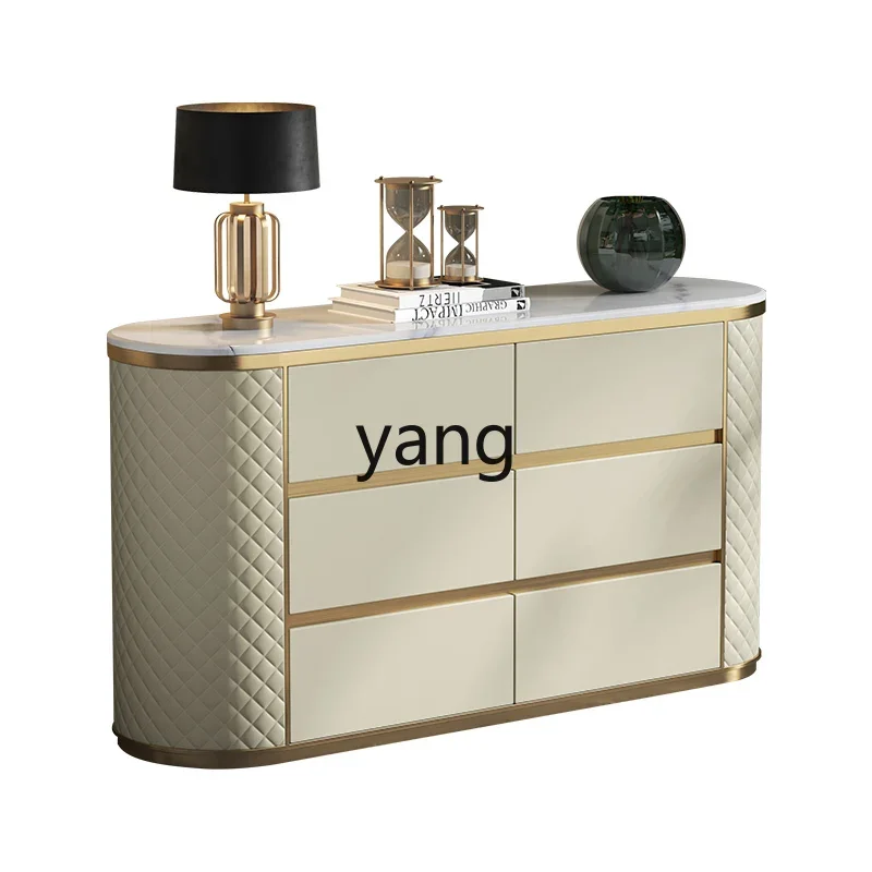 

XYY light luxury six chest cabinet Internet celebrity marble high-end entrance bedroom storage cabinet