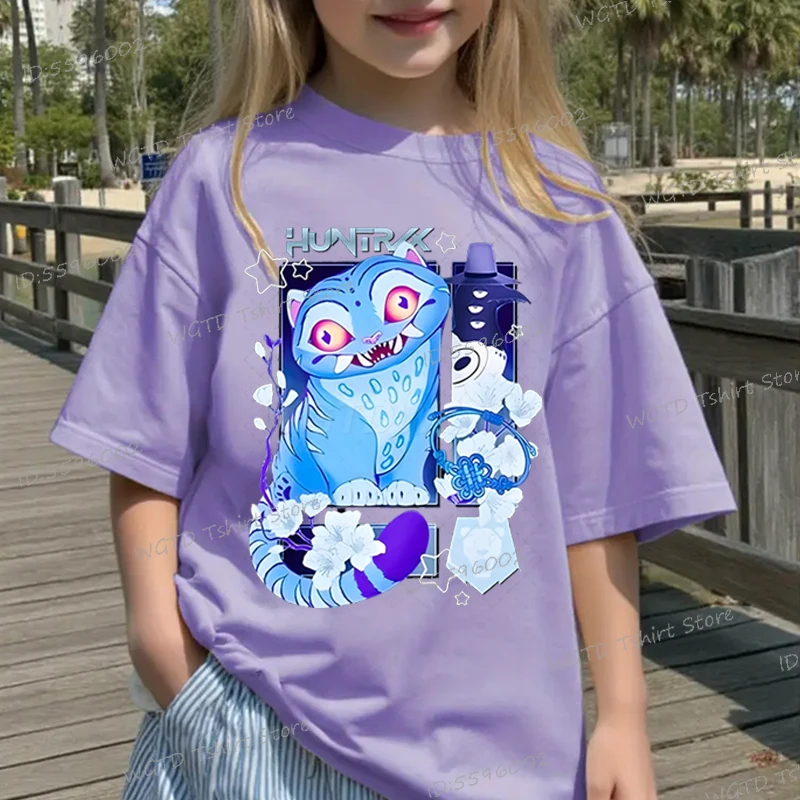 

Футболка Derpy Tiger Kpop Demon Hunters, милая хлопковая футболка с принтом тигра, детская одежда для маленьких девочек и мальчиков, модные повседневные топы для детей 2025 г.