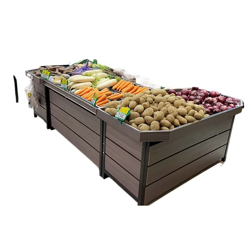 

Vegetable Shelf Display Shelf Fresh Supermarket Stainless Steel