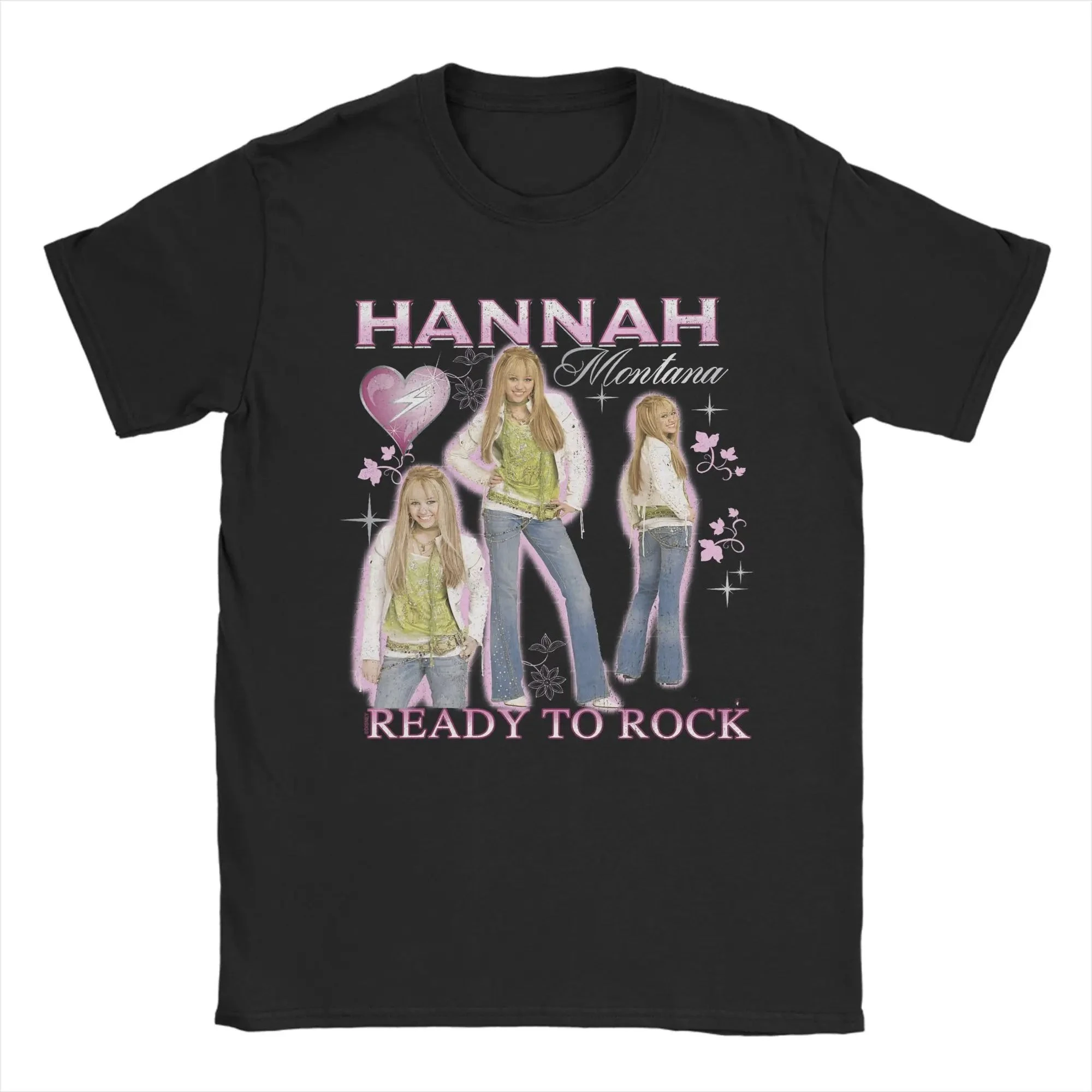 2026 Y2K Vintage Summer Hip Pop Hannah Montana 20th Anniversary T-Shirt Cotton Casual Print Tee Shirt for Women Men