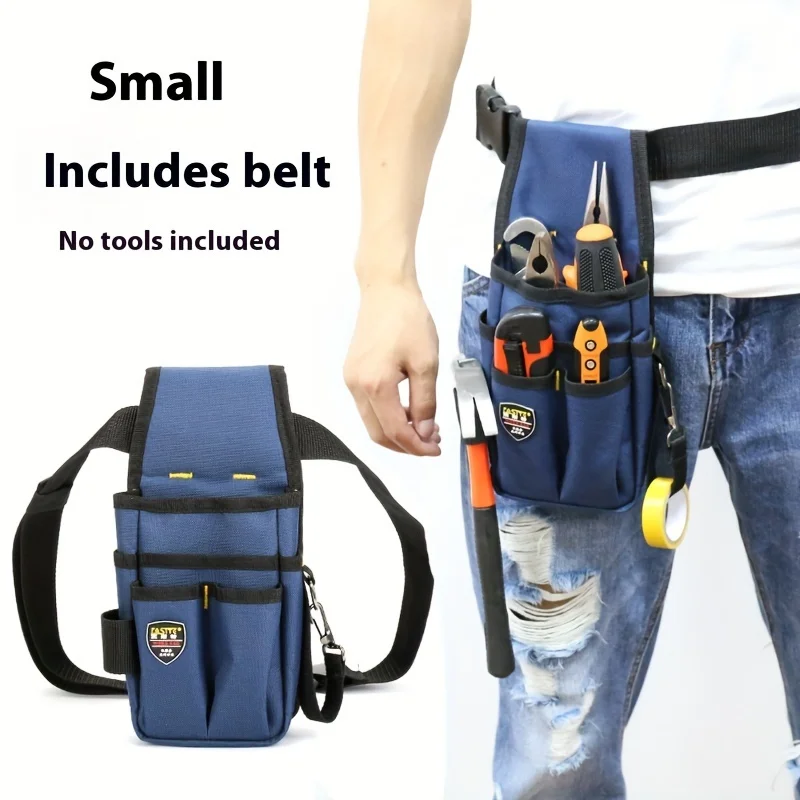 Electrician\'s Tool Bag Woodworking Belt Thickened Waist Bag Multi-Pocket High Altitude Repair Zipper Waist Bag