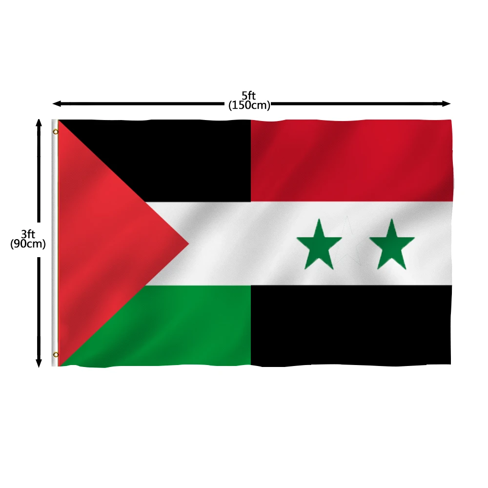 Flagicts 100% Polyester Palestine Syria Flags