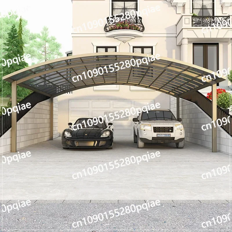 Customized Mobile Carport  Arched Roof Aluminum Shelter Car Garage  Outdoor Parking Port Sun Shed Warehouse Pergola