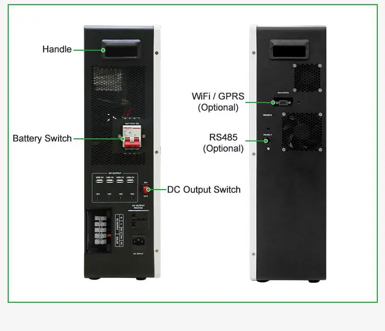 Generatore di energia solare inverter portatile 5000w 1000w 3000w 5kva 300 watt 2 Kva Electrico Generatori solari domestici 3000w per la casa