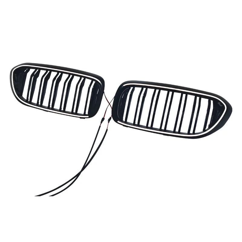 Dual Line LED Illuminated Front Mesh Grill For BMW 5 Series G30 G31 F90 2017 2018 2019 2020 Light Up Intake Grille OE:7383519