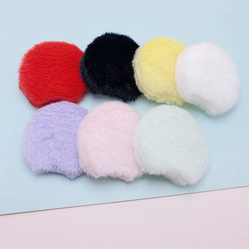 28Pcs 6CM Two Side Felt Mouse Round Ear Padded Appliques For Children Hat Sewing DIY Headband Hair Clip Accessories Patches