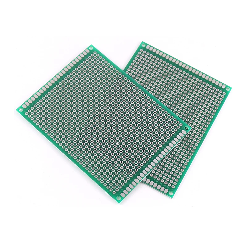 Single Sided Protótipo PCB Kit, Circuito Impresso, Breadboard Universal, DIY, Verde, 7x9cm, 10Pcs