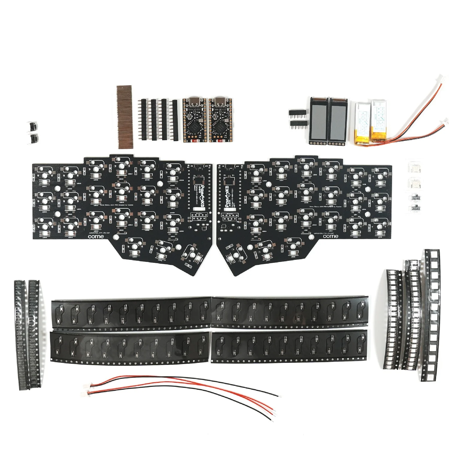 Corne V3 MX Split Keyboard PCB Kit Customized ESD Wired or Wireless Corne Cherry V3 PCB Not Prebuild Crkbd Split Keyboard Kit