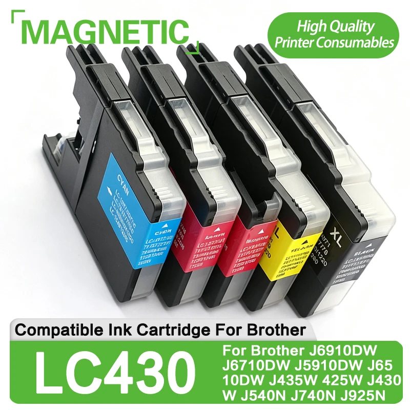 LC430 Compatible Ink Cartridge For Brother MFC-J6910DW J6710DW J5910DW J6510DW J435W J540N J740N J925N J525W J925DW Printer