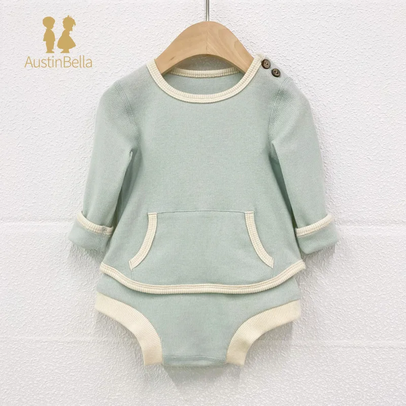 

Austin&Bella Newborn Baby Girl Clothes Spring Autumn Baby's Sets Long Sleeve Pullover Tops and Shorts Set Baby Girl Outfit Set