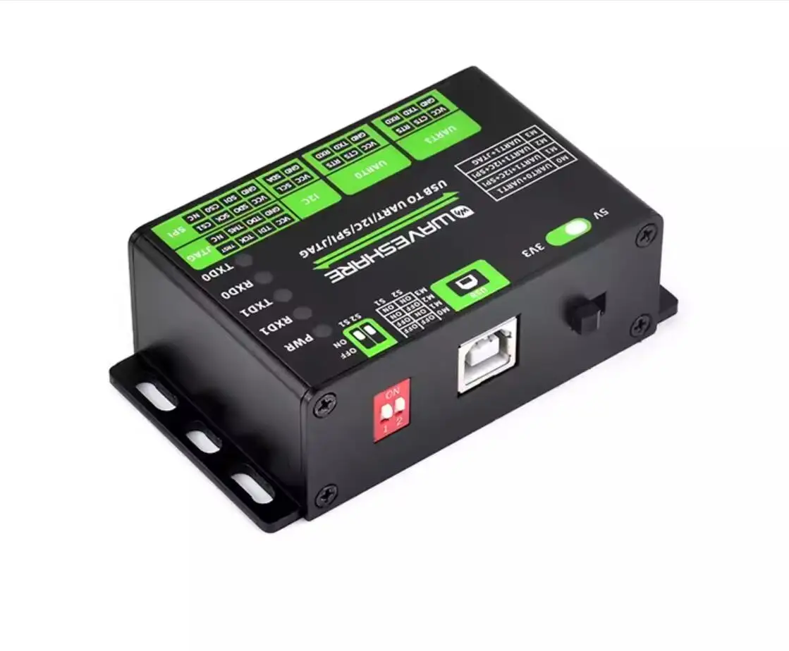 Convertidor USB a UART/I2C/SPI/JTAG, admite múltiples interfaces, compatible con 3,3 V y 5 V