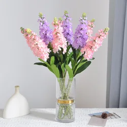 Long Stem Silk Artificial Hyacinth Flower for Home Garden Outdoor Cemetery Grave Fences Decor Floral Arrangements