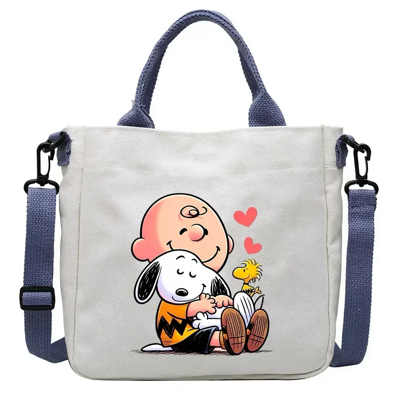 Snoopy Handbag Cartoon Children\'s Shoulder Bag Boys Girls Tote Bag Child Canvas Handbags Anime Crossbody Bag New Kids Gifts