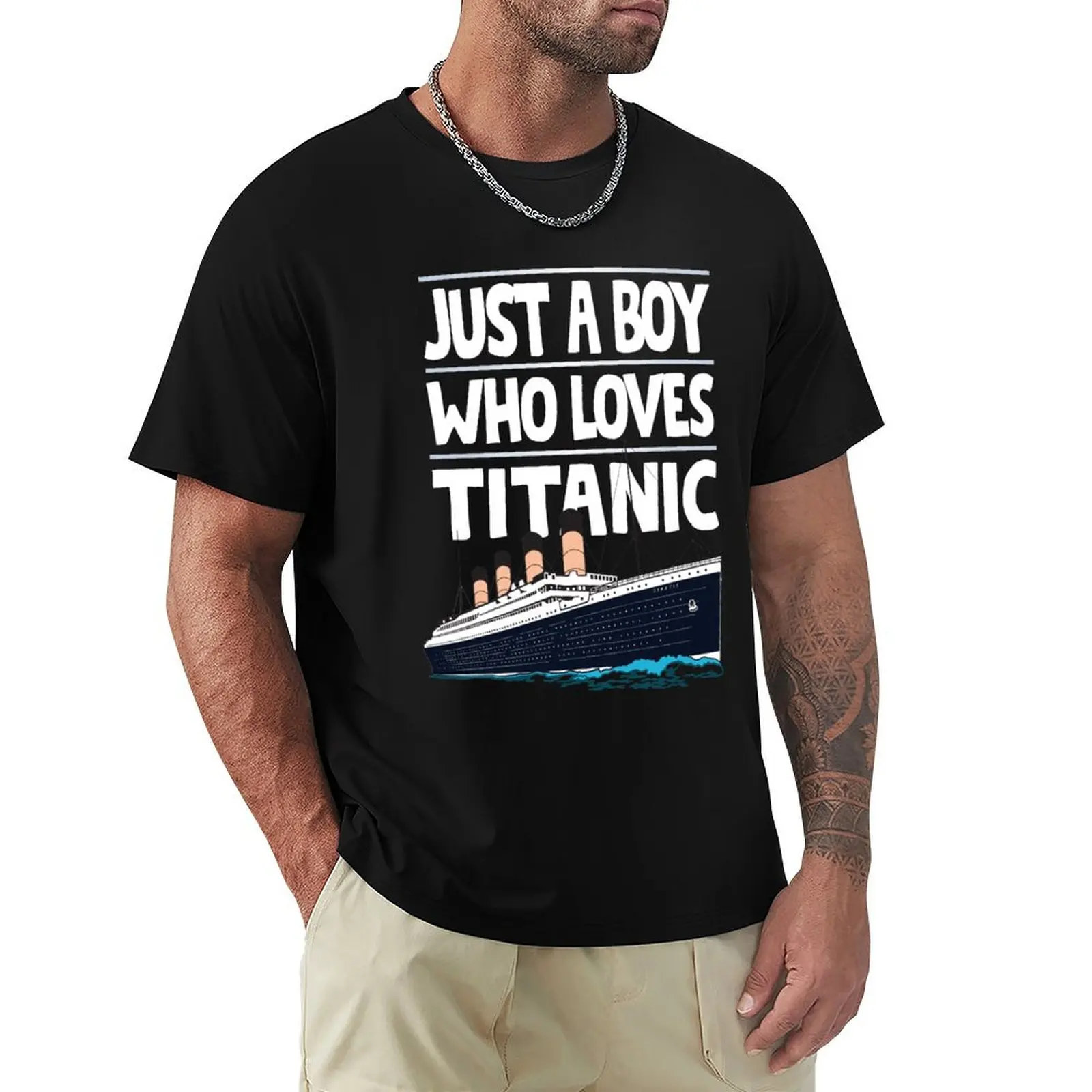 

Just A Boy Who Loves Titanic Titanic Ship Gift for Boys Kids T-Shirt affliction shirts customizeds mens t shirts pack