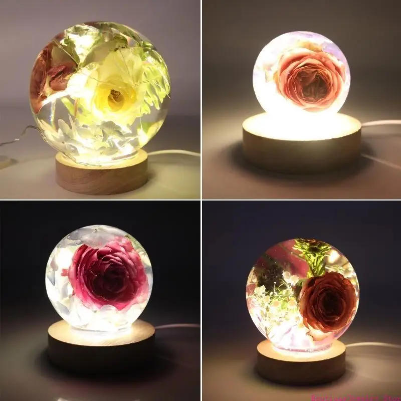 E1PE Silicone Crystal Ball Mold Round Ball Mould DIY Crafts Ornaments Decor for Epoxy Resin Jewelry Making Tools Soap